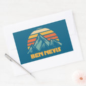 Ben Nevis Retro Turquoise Rechthoekige Sticker (Envelop)