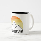 Ben Nevis Retro Tweekleurige Koffiemok (Voorkant rechts)