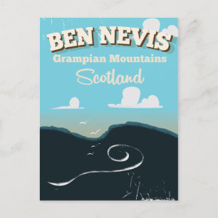Ben Nevis vintage reisposter Briefkaart