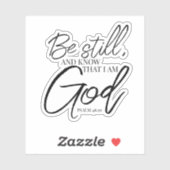 Ben nog Psalm 46:10 Moderne Manuscript Sticker (Vel)
