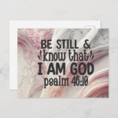 Ben nog steeds en weet dat ik God ben Feestdagenkaart (Voorkant / Achterkant)