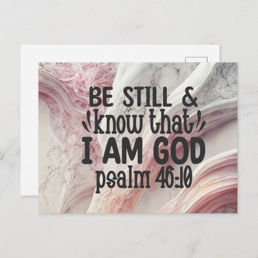 Ben nog steeds en weet dat ik God ben Feestdagenkaart (Voorkant / Achterkant)