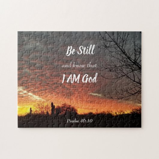 Ben nog steeds en weet dat ik God ben Legpuzzel (Horizontaal)