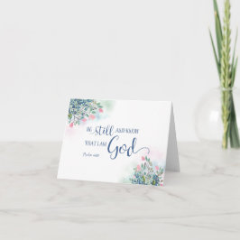 Ben nog steeds en weet dat ik God ben, Ps 46:10 Notitiekaartje