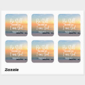 Ben nog steeds en weet dat ik God ben Vierkante Sticker (Vel)