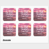 Ben nog steeds en weet dat ik God ben Vierkante Sticker (Vel)