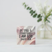 Ben nog steeds en weet dat ik God ben Vierkante Visitekaartje (Staand voorkant)