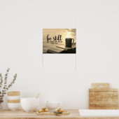 Ben nog steeds en weet dat ik God Bijbel ben Poster (Keuken)