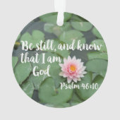 Ben nog steeds en weet dat ik God Christelijke Bij Ornament (achterkant)