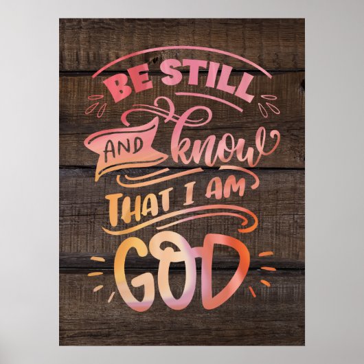 Ben nog steeds en weet dat ik God Christelijke Bij Poster (Voorkant)