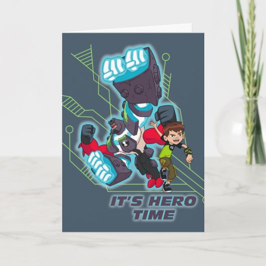 Ben & Omni-Enhanced Four Arms - Het is Hero Time Kaart (Voorkant)
