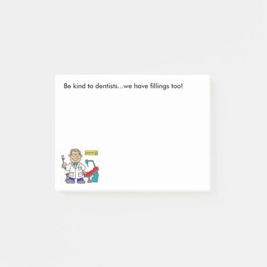 "BEN SOORT DENTISTS, WE HEBBEN OOK VULLINGEN" POST-IT® NOTES (Voorkant)