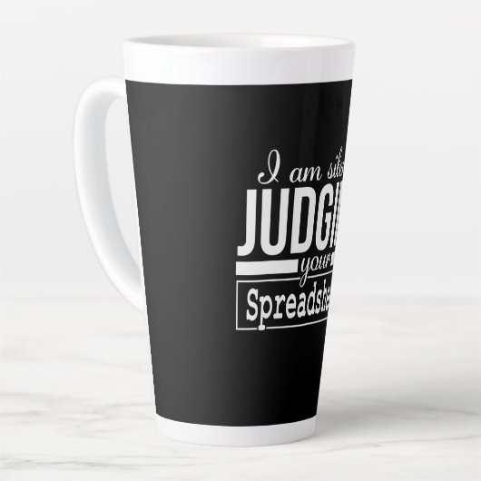 Ben stilletjes je spreadsheetstuifgeschenk beoorde latte mok (Linkerhoek)