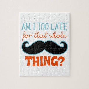 Ben te laat Mustache Legpuzzel