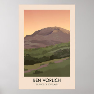Ben Vorlich Munros d'Écosse Affiche de voyage