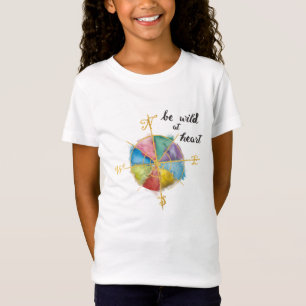 Ben Wild bij hartcitaat met kleurrijke gelaste kom T-shirt