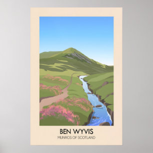 Ben Wyvis Munros d'Écosse Affiche
