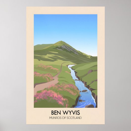 Ben Wyvis Munros d'Écosse Affiche (Devant)