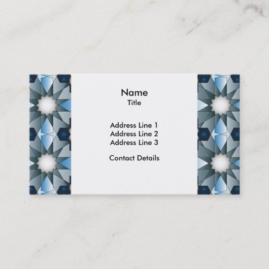 Ben Yusuf Madrasa Geometric Pattern 004 Visitekaartje (Voorkant)
