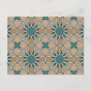 Ben Yusuf Madrasa Geometric Pattern 006 Briefkaart