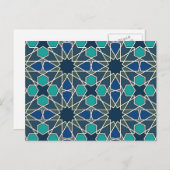 Ben Yusuf Madrasa Geometric Pattern 0-0-0-7 Briefkaart (Voorkant / Achterkant)