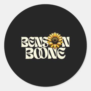 Ben Zoon Boone Shirt Fan Muziek Retro Esthetiek Zo Ronde Sticker