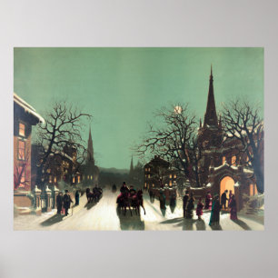 Benadering van het nieuwe jaar poster