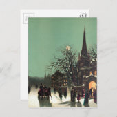 Benadering van het Nieuwjaar Feestdagenkaart (Voorkant / Achterkant)