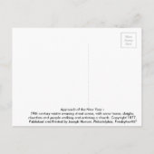 Benadering van het Nieuwjaar Feestdagenkaart (Achterkant)