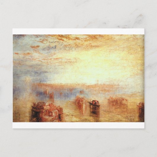Benadering van Venetië door William Turner Briefkaart (Voorkant)