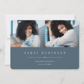 Benadrukt | Eenvoudig twee foto-Afstuderen Aankondiging (Voorkant)