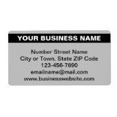 Benadrukt zakelijk merk op grijs verzendlabel (Voorkant)