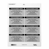 Benadrukt zakelijk merk op grijs verzendlabel (Full Sheet)