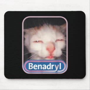 Benadryl Meme Cat Benny Schattige & Grappig Muismat