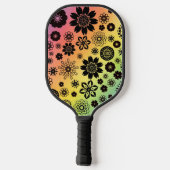  benaming Cute Girly Floral Cool Rainbow Pickleball Paddle (Achterkant)