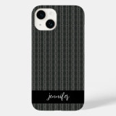  benaming Grijstaal naadloos patroon Case-Mate iPhone Case (Achterkant)