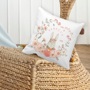 benaming "Kute Bunny Botanical Name Baby Girl Whi Kussen