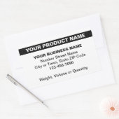 Benaming product op wit rechthoekige sticker (Envelop)