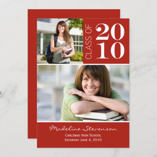 BENAMING VAN DE AANKONDIGING VAN afstuderen VOOR 2 (Voorkant / Achterkant)