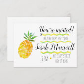Benanaseming Birthday Party Invitation Kaart (Voorkant / Achterkant)