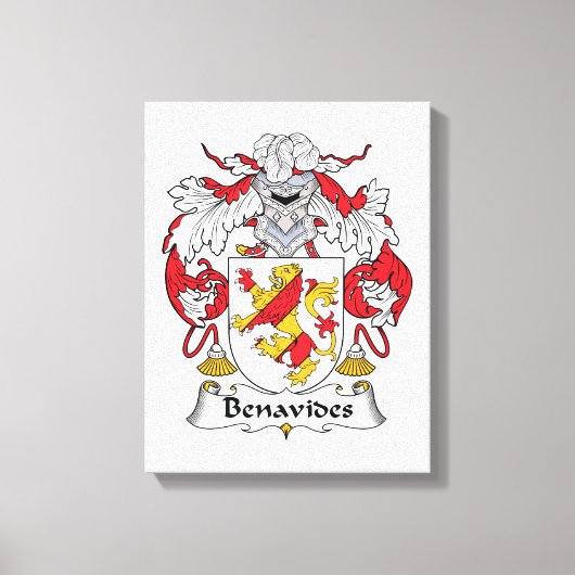 Benavides gezinscrest canvas afdruk (Voorkant)