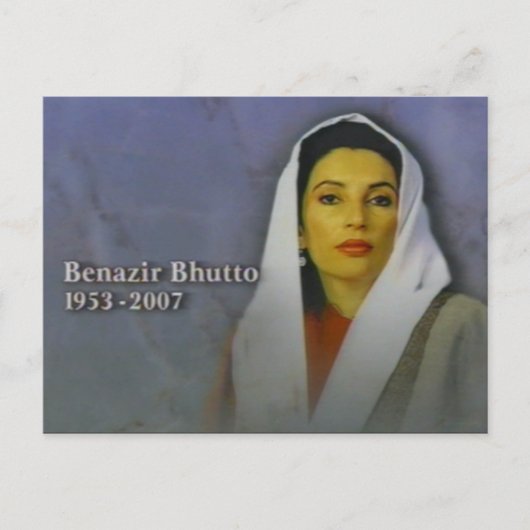benazir bhutto briefkaart (Voorkant)