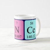 Bence tasse de nom de table périodique (Devant droit)