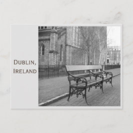 Bench at St Patrick's Cathedral, Dublin, Ierland Briefkaart