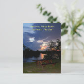 Bench canal sunset Florida Briefkaart (Staand voorkant)