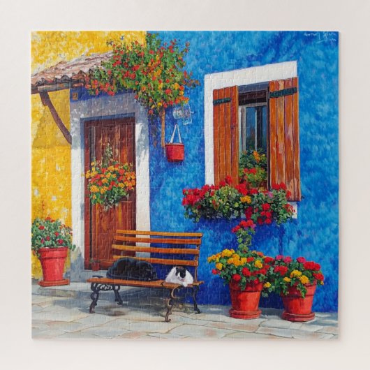 Bench Companions – Venice-Inspired Cats Puzzle (Vertical)