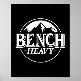 Bench Heavy Gym Item voor bierliefhebbers Mannen e Poster