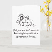 Bench Press is niet voor jou, Funny Gym Motivatie Kaart (Gele Bloem)