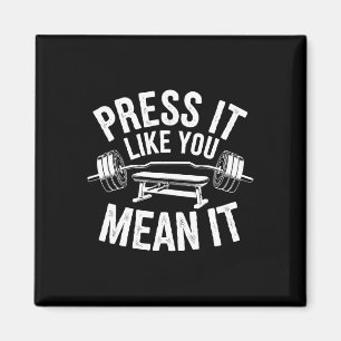 Bench Press oefening Bodybuilding Fitness Workout Magneet