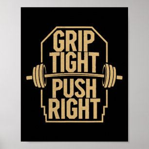 Bench Press oefening Bodybuilding Fitness Workout Poster